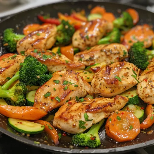 Garlic Butter Chicken and Veggies Skillet