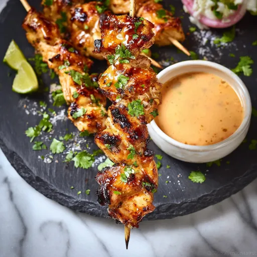 Air Fryer Bang Bang Chicken Skewers