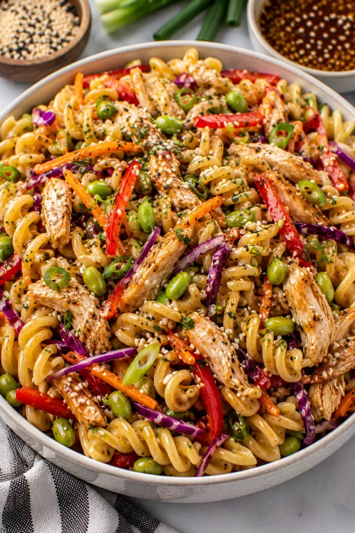 Asian Sesame Chicken Pasta Salad