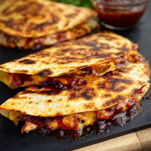 Blackstone Hot Honey BBQ Chicken Quesadillas