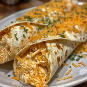 Cheesy Garlic Chicken Wraps