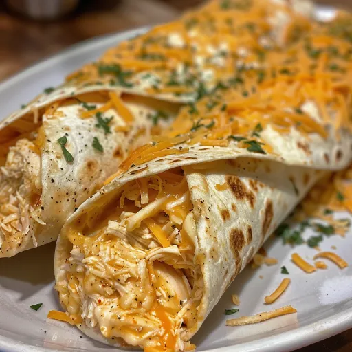 Cheesy Garlic Chicken Wraps