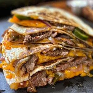 Cheesy Philly Cheesesteak Quesadillas