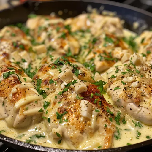 Creamy Garlic Parmesan Chicken Skillet