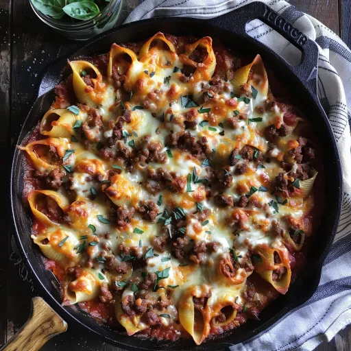 Creamy Ricotta Beef Stuffed Shells Pasta