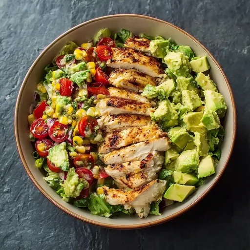Chicken and Avocado Salad Bowl