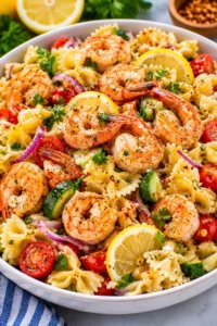 Lemon Garlic Shrimp Pasta Salad