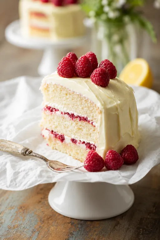 Raspberry Cake with Lemon Buttercream