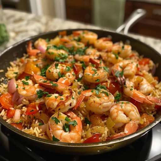 Easy Shrimp and Rice Skillet