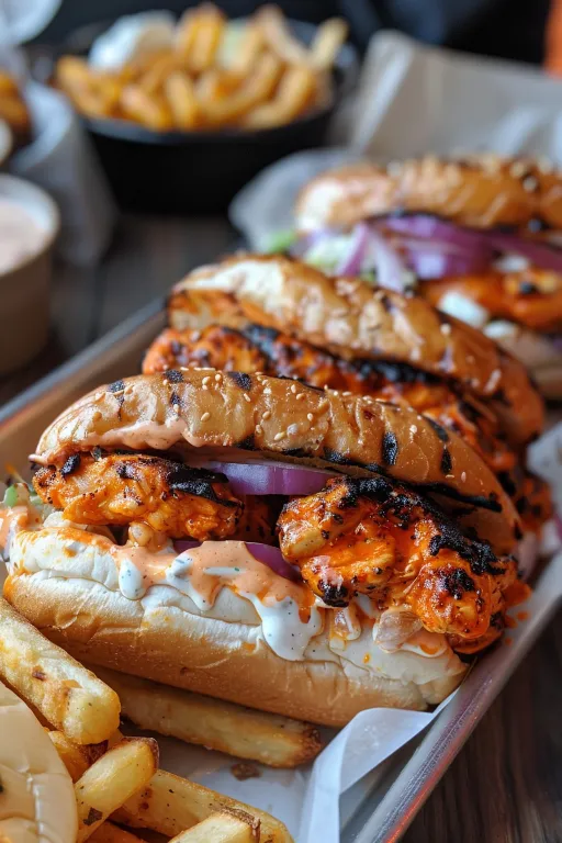 Buffalo Grilled Chicken Sandwiches