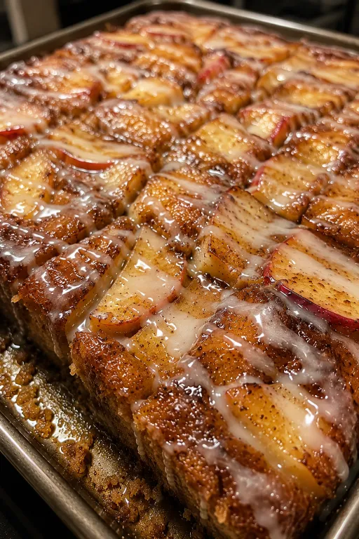 Cinnamon Apple Sheet Cake