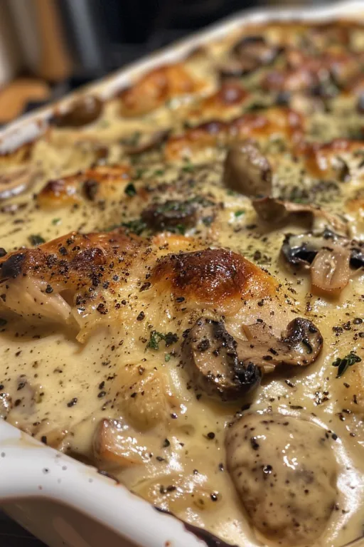 Creamy Mushroom Chicken Bake