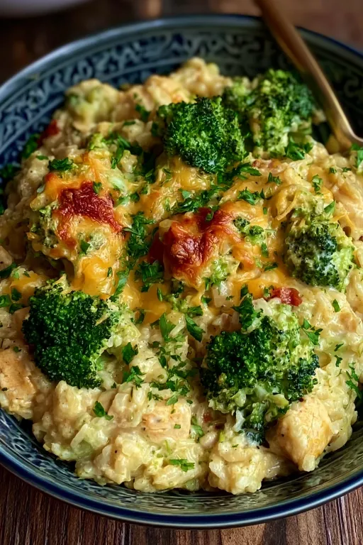Crockpot Broccoli Cheddar Chicken and Rice