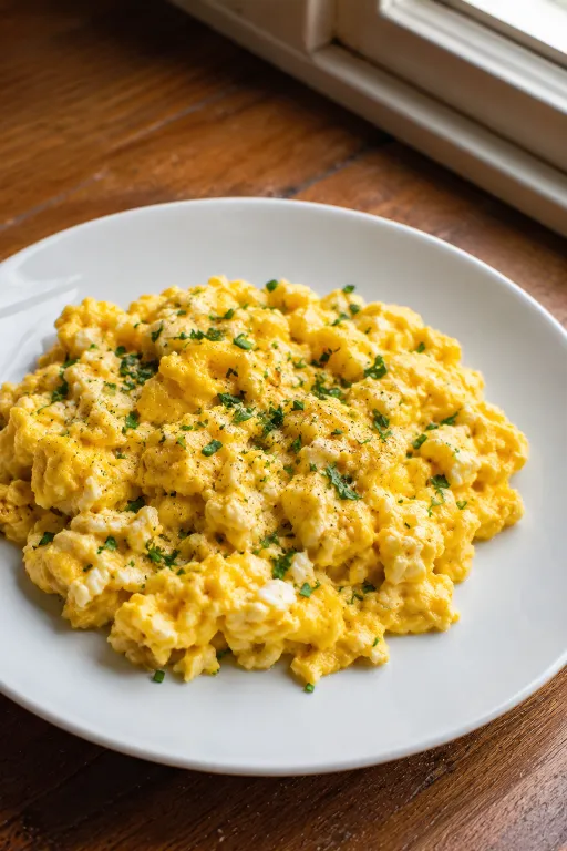 Fluffy Scrambled Eggs with Herbs