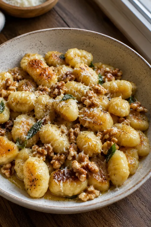 Gnocchi with Brown Butter Walnuts