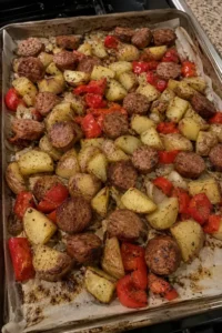 Sheet Pan Sausage and Potatoes