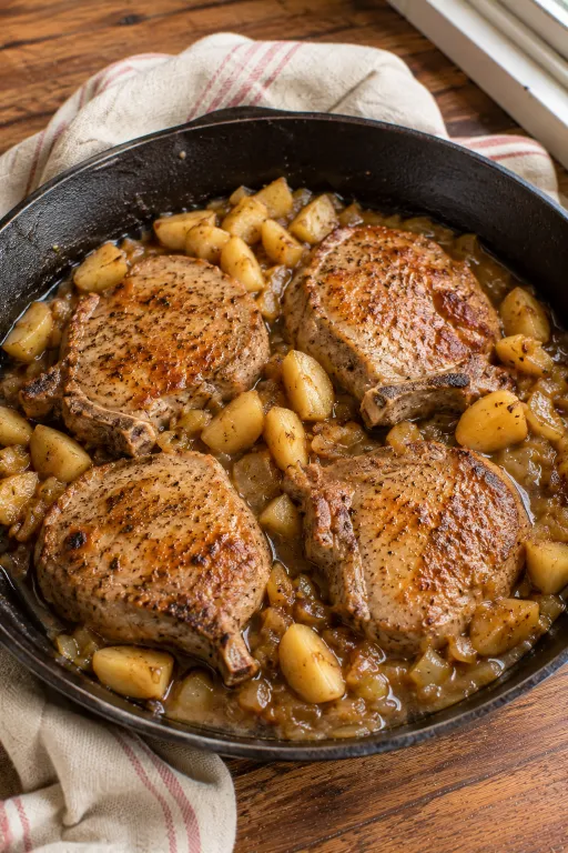 Skillet Pork Chops with Apples