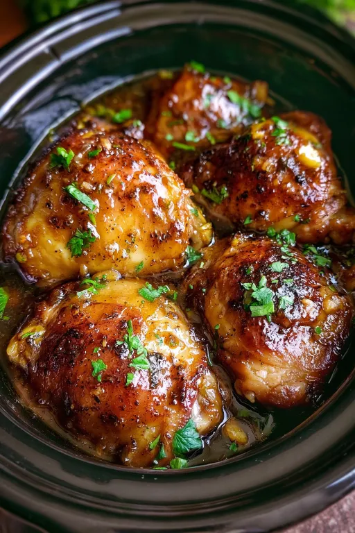 Slow Cooker Brown Sugar Garlic Chicken