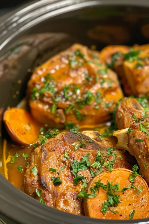 Slow Cooker Pork Chops and Sweet Potatoes