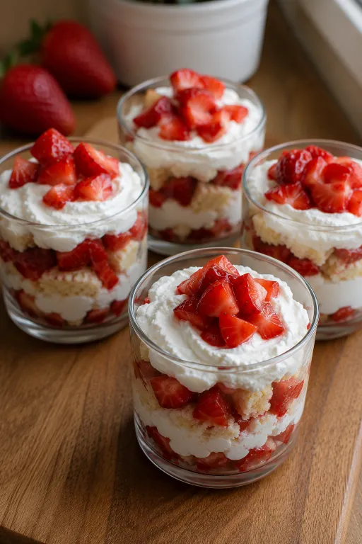 Easy Strawberry Shortcake Cups