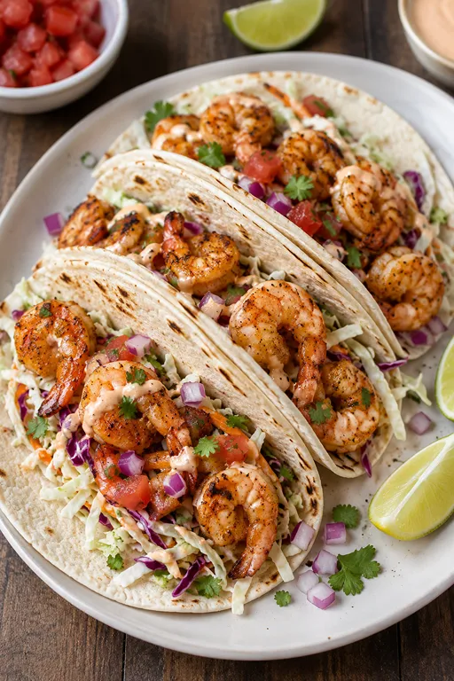 15 minute easy shrimp tacos