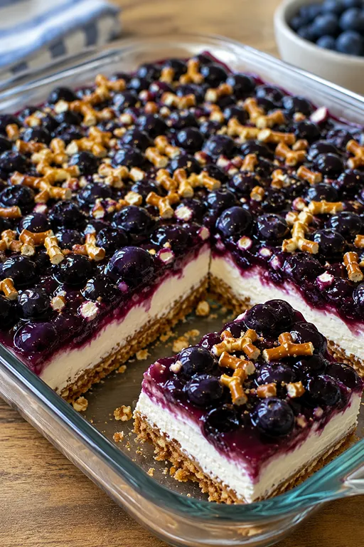 Blueberry Pretzel Salad