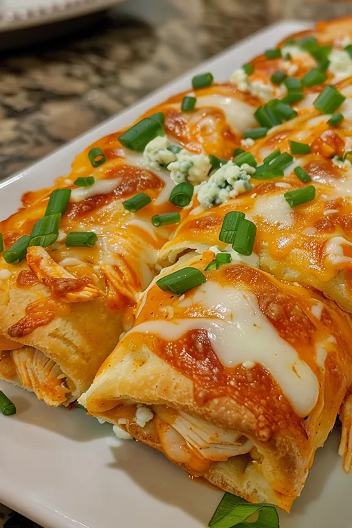 Buffalo Chicken Pizza Roll-Ups