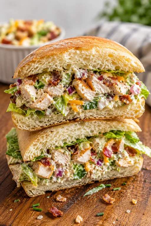 Chopped Chicken Bacon Ranch Sandwich