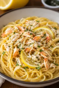 Lemon Butter Crab Pasta