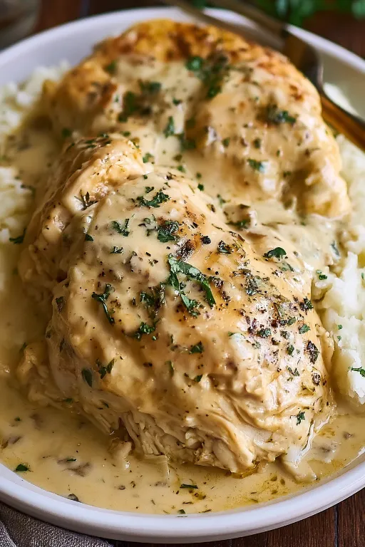 Crockpot Chicken and Creamy Gravy