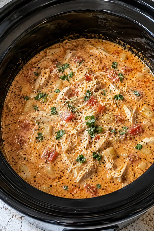 Crockpot Chicken Parmesan Soup