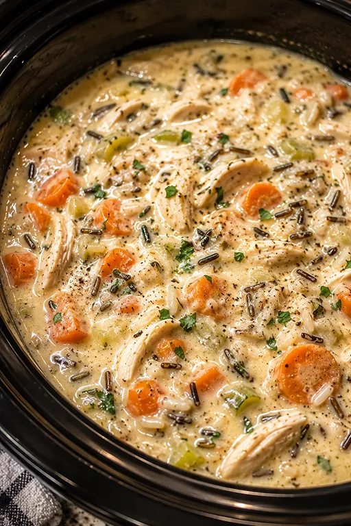 Crockpot Chicken Wild Rice Soup