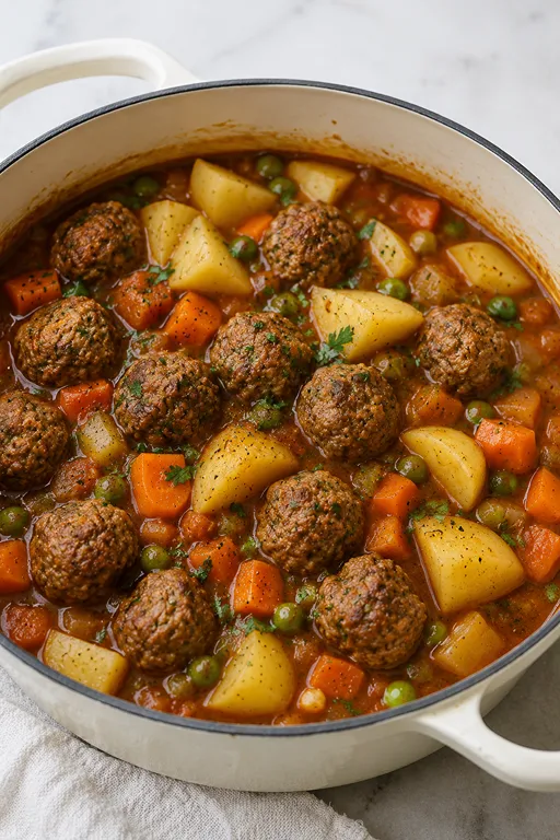 Easy One-Pot Meatball Stew