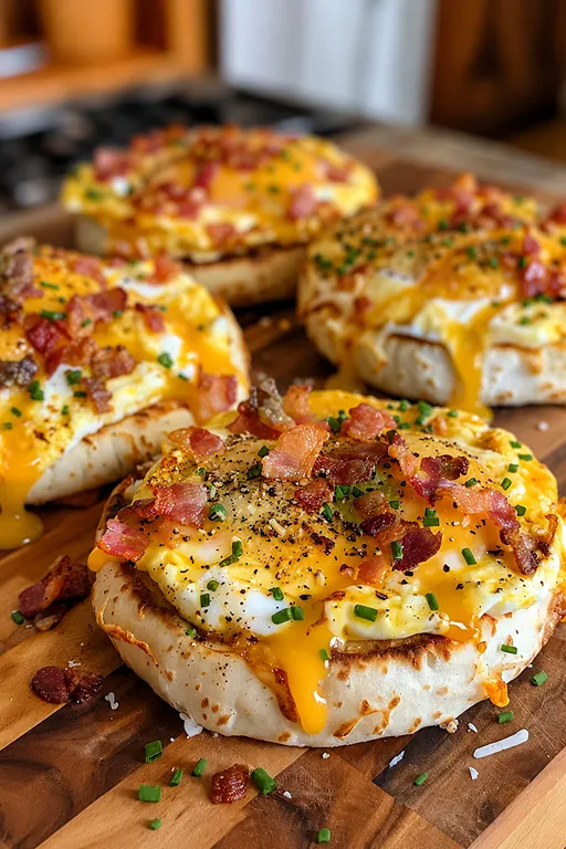 English Muffin Breakfast Pizzas