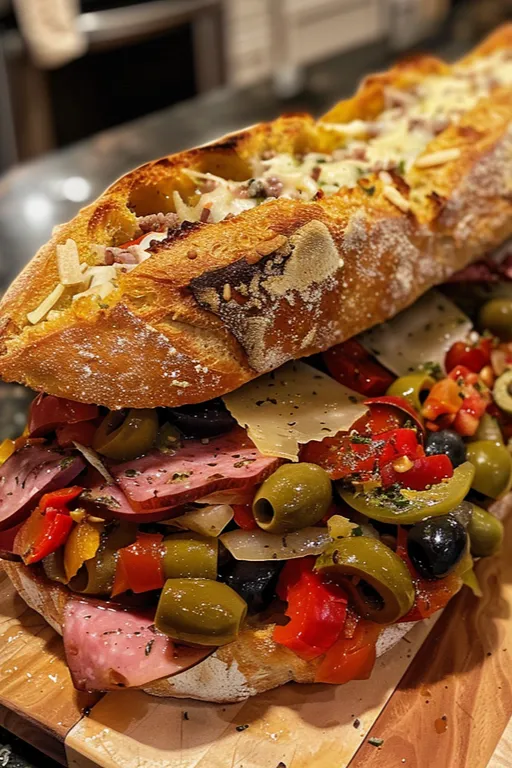Giant Muffaletta Italian Sandwich