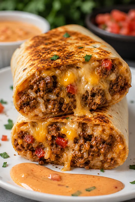 Beef & Rice Burritos