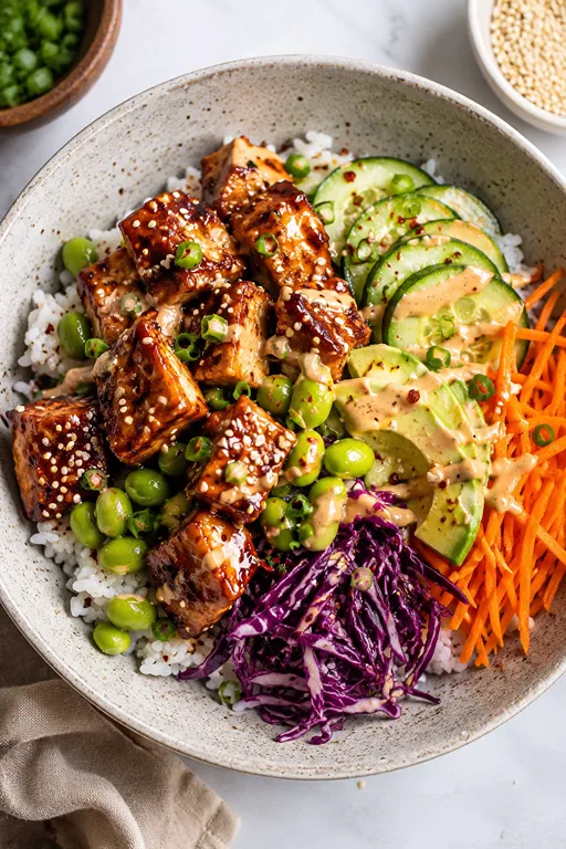 Honey Sriracha Salmon Bowls