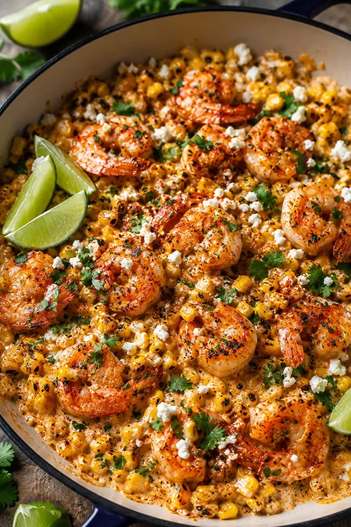 Mexican Street Corn and Shrimp