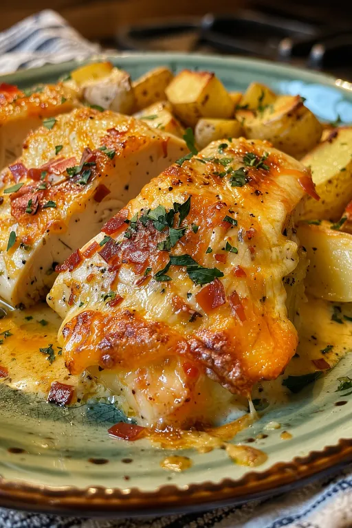 Slow Cooker Cheesy Ranch Chicken & Potatoes