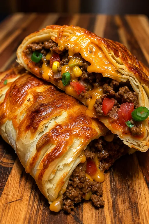 Taco-Stuffed Cheesy Pockets