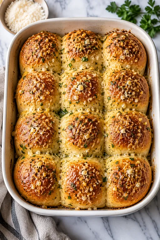 30-Minute Garlic Parmesan Dinner Rolls