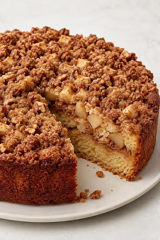 Apple Coffee Cake with Cinnamon Brown Sugar Crumb