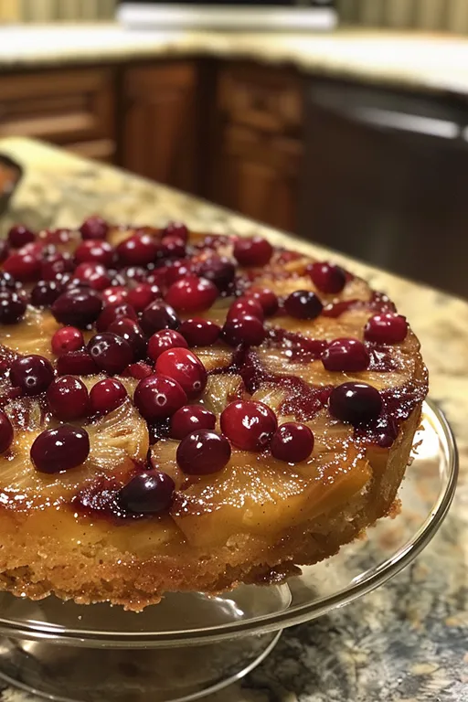 Apple Cranberry Upside Down Cake