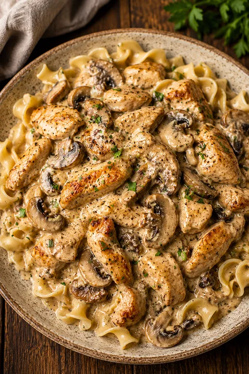 Creamy Chicken Stroganoff