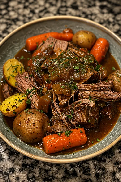 Slow Cooker Three Envelope Pot Roast